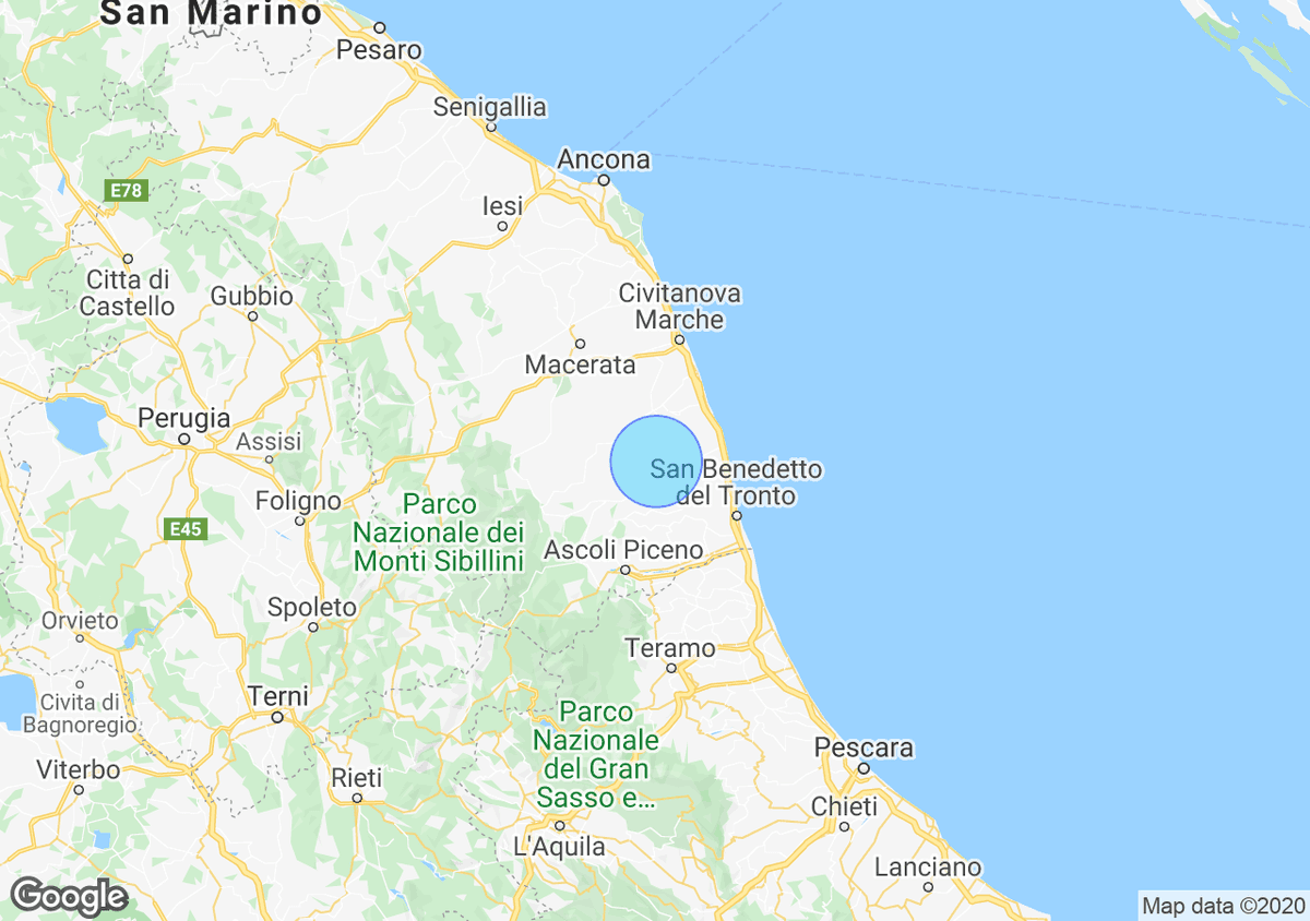 Map of Petritoli's location in Italy